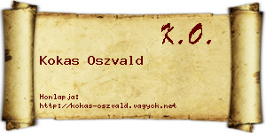 Kokas Oszvald névjegykártya